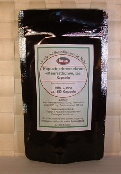 Kapuzinerkressekraut-Meerrettich-Kapseln 90g ca.180 Kapseln a´500mg #5342